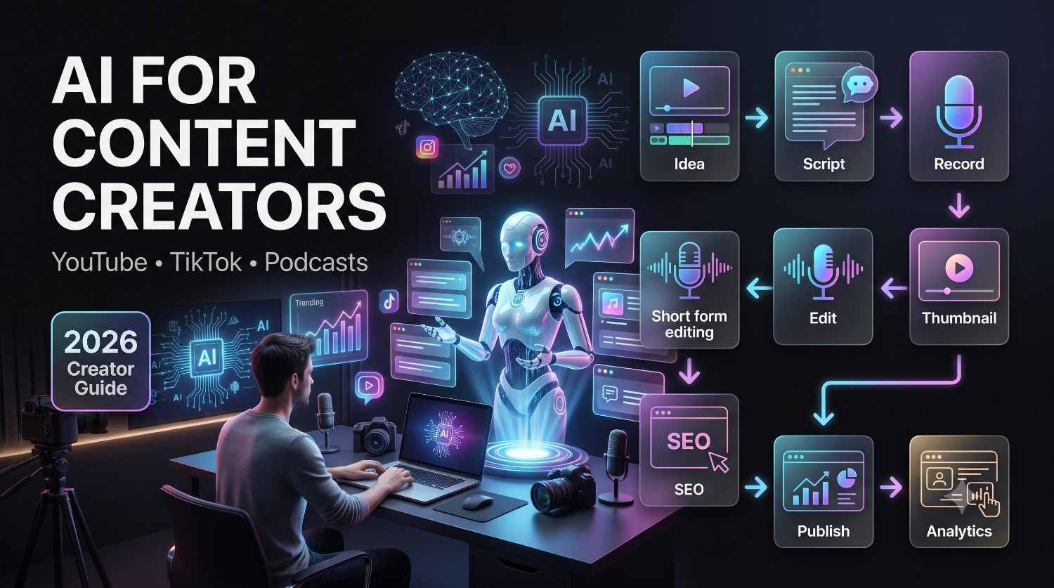 The Ultimate Guide to AI for Content Creators: Elevating YouTube, TikTok, and Podcasts